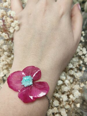 Pulsera De Flor Fucsia Pulsera De Flor Fucsia