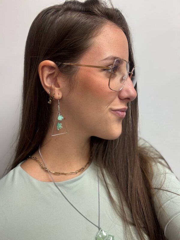 Pendientes de Triangulo Flor.