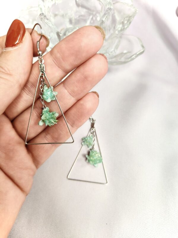 Pendientes de Triangulo Flor